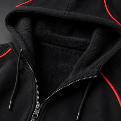 Heavyweight brushed fleece close up