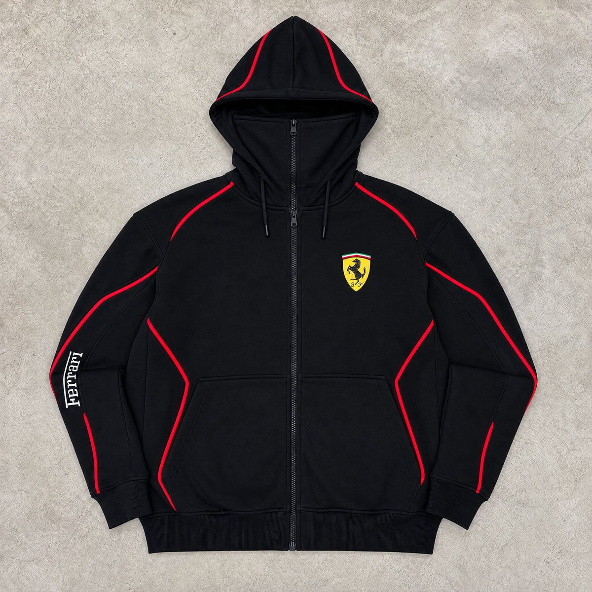 Full Face Zip Hoodie Rosso Edition